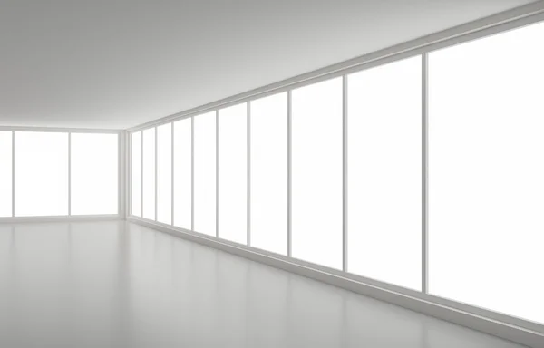Neues, sauberes Interieur, Ecke und Fenster — Stockfoto