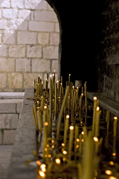 stock image Many Candles in the Church of Montenegro