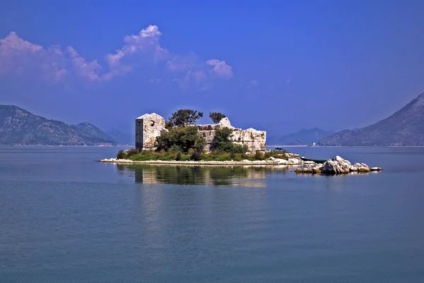 stock image Island with the ruined building