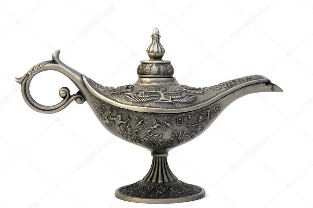 Oil lamp east design with egypt texture