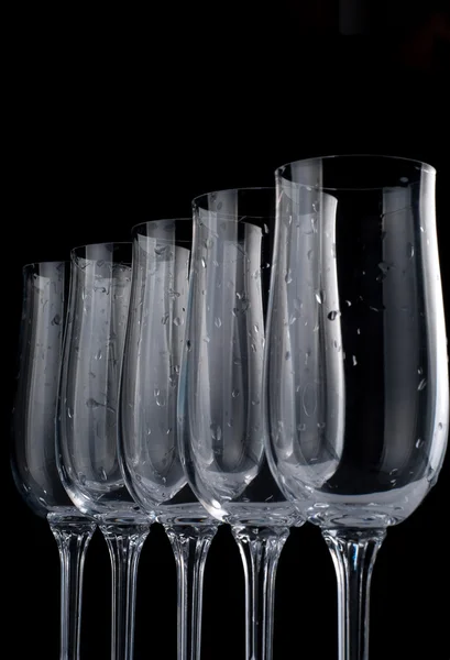 Пять стаканов — стоковое фото