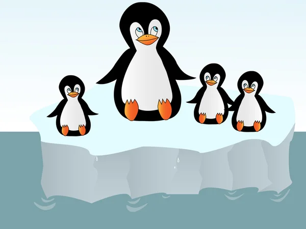 stock image Penguins on an iceberg