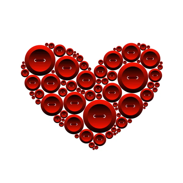 Серце кнопки — стоковий вектор