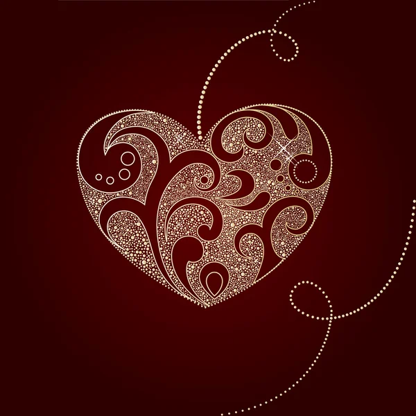 Arrière Plan Avec Coeur Par Saint Valentin — Image vectorielle