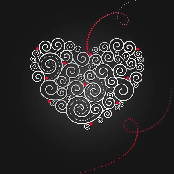 Fond avec coeur — Image vectorielle