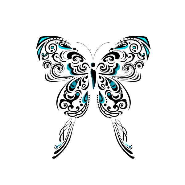 Bstract Πεταλούδα Άσπρο Φόντο — Διανυσματικό Αρχείο