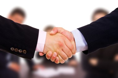 Business shaking hands clipart