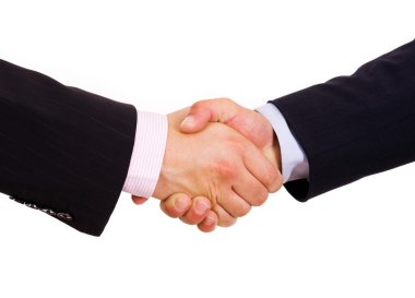 Business men hand shake clipart