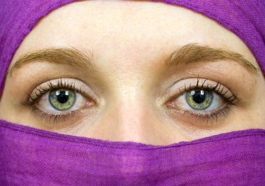 Beautiful female eyes, Arabic style, studio picture clipart