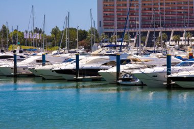 Vilamoura, algarve port marina docked Lüks Yatlar