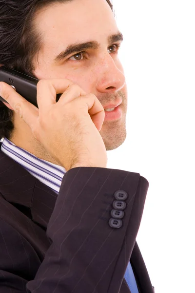 Knappe zakenman op telefoon — Stockfoto