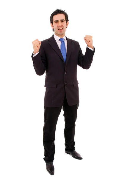 Business man with arms raised — Stock Photo, Image