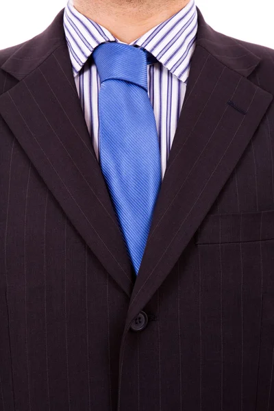 Muž obleku s modrou kravatu — Stock fotografie