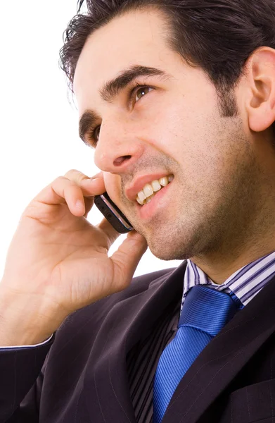 Schöner Geschäftsmann am Telefon — Stockfoto