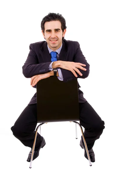 Zakenman zit op stoel — Stockfoto