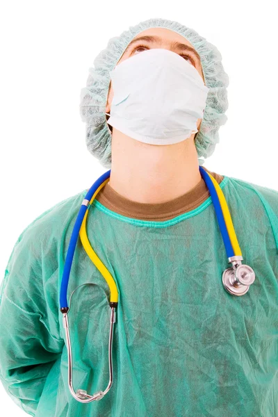 Pensive young doctor — Stock Photo, Image