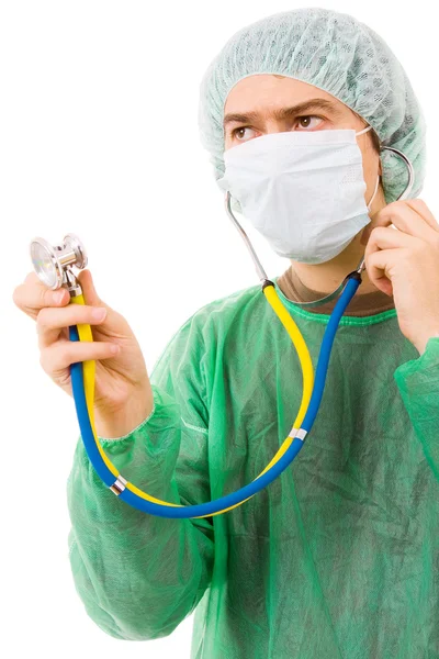 Young doctor with stethoscope — Stock Photo, Image