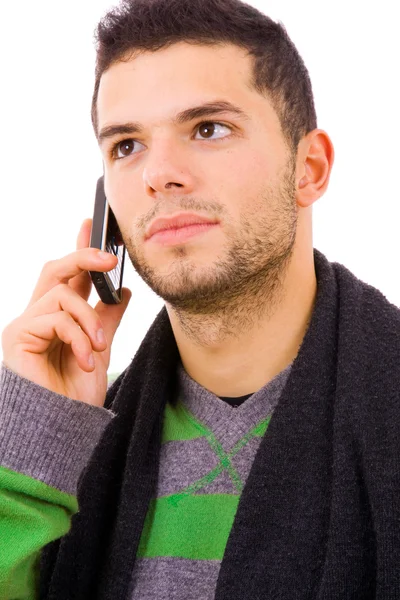 Casual jongeman op de telefoon — Stockfoto