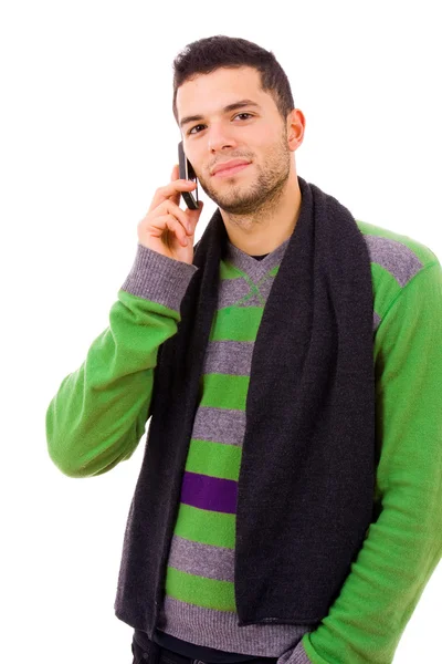 Junger, lässiger Mann am Telefon — Stockfoto