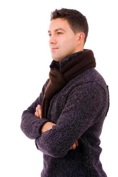 Homme décontracté habillé avec des vêtements d'hiver — Photo