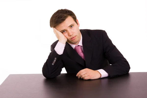 Bored young business man — Stock Photo, Image