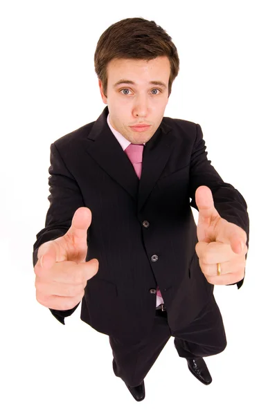 Business man playing silly — Stock Photo, Image