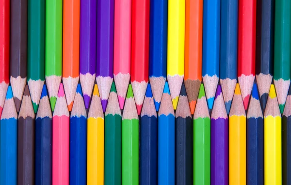 Renkli kalemler, stüdyo çekim yığını — Stok fotoğraf