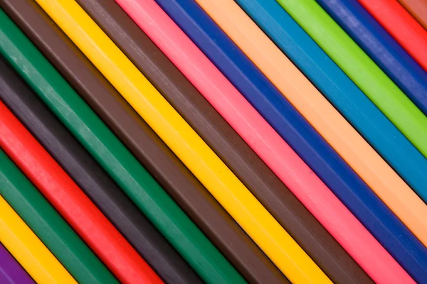 Close up of color pencils, texture or background — Stock Photo, Image