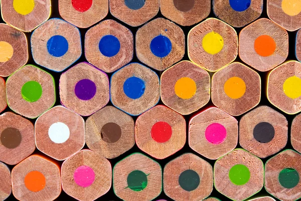 Macro tiro de lápis de cor de volta, tiro de estúdio — Fotografia de Stock