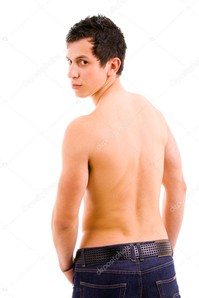 Muscular male from the back