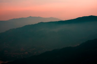 Sunset at mountains, Geres national park, Portugal clipart