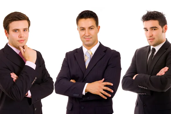 Junges Business-Team, isoliert auf weißem Hintergrund — Stockfoto