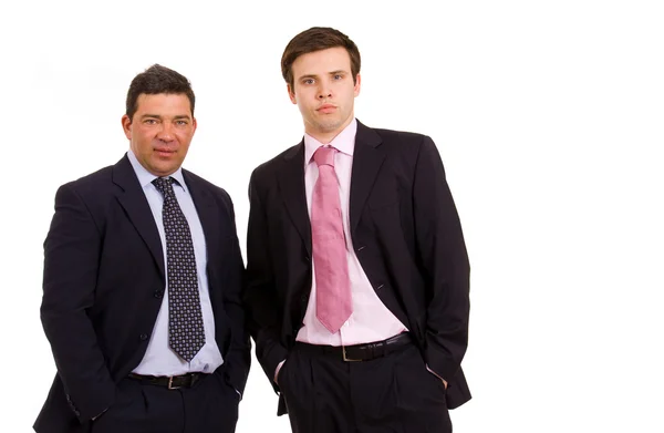 Портрет двох бізнесменів, ізольований на білому — стокове фото