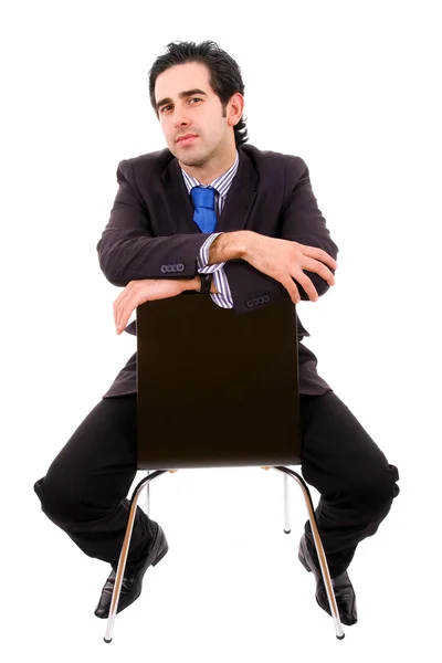 Empresário sentado na cadeira — Fotografia de Stock