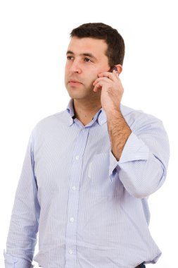 Casual man on the phone clipart
