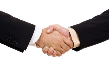 Business men hand shake clipart