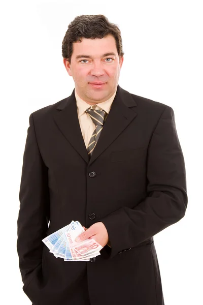 Homem de negócios maduro com dinheiro — Fotografia de Stock