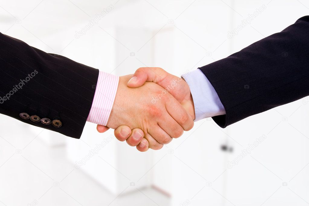 Business shaking hands