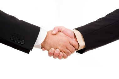 Business men hand shake clipart