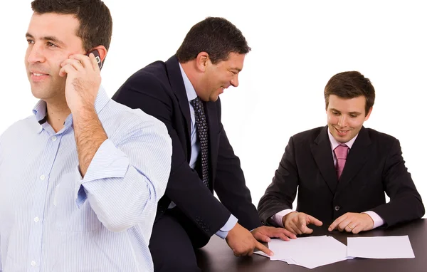 Business team working at a desk — Stock Photo, Image
