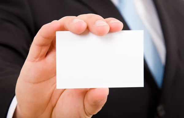 Biznesmen oferuje businesscard — Zdjęcie stockowe
