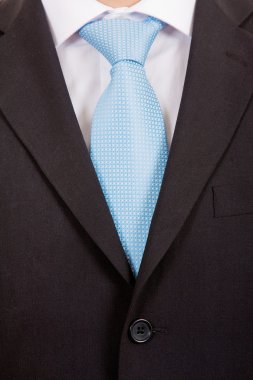 bir iş adamı ile mavi kravat ayrıntı