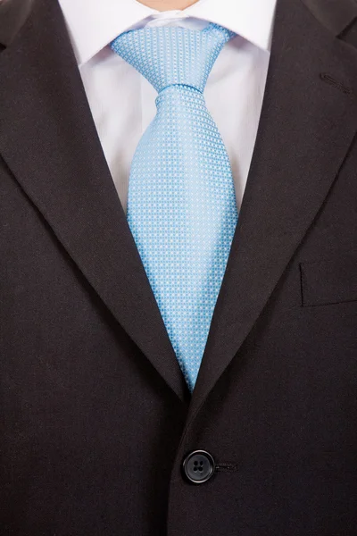 Szczegóły Działalności Człowieka Niebieski Krawat — Zdjęcie stockowe