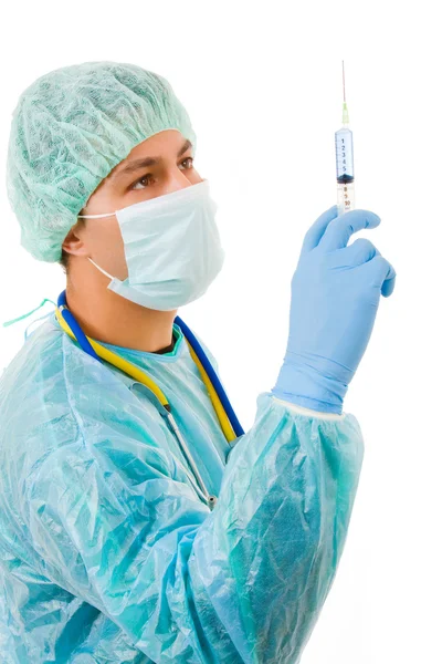 Surgeon Syringe Isolated White — Stock Photo, Image