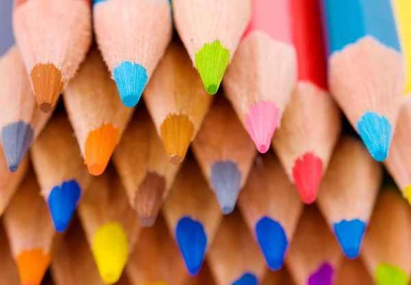 Heap Colored Pencils Studio Shot — Stock Photo, Image
