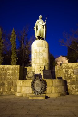 Statue of the first Portuguese King Afonso Henriques, in Guimaraes Portugal clipart