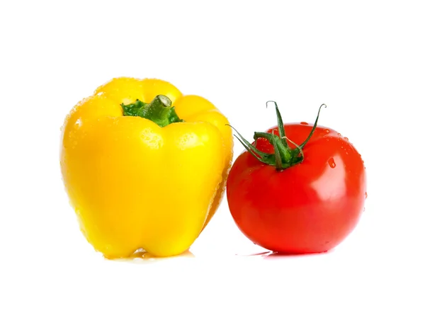 Tomate fraîche et tourteau — Photo