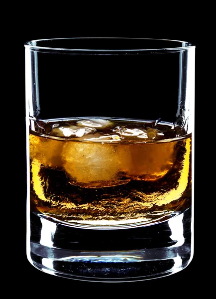 Glass of whiskey and ice — Stock Photo, Image
