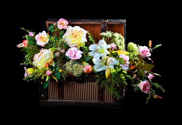 Flores em uma caixa — Fotografia de Stock