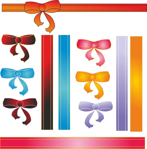 6 bows and ribbons — Stock Photo, Image